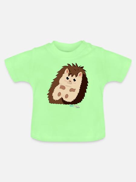 Igelchen Karla - Baby Bio-T-Shirt mit Rundhals - Mintgrün