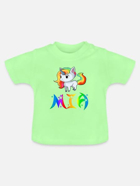 Mia Einhorn - Baby Bio-T-Shirt mit Rundhals - Mintgrün