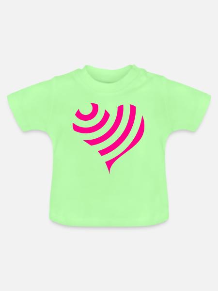 Herz - Baby Bio-T-Shirt mit Rundhals - Mintgrün