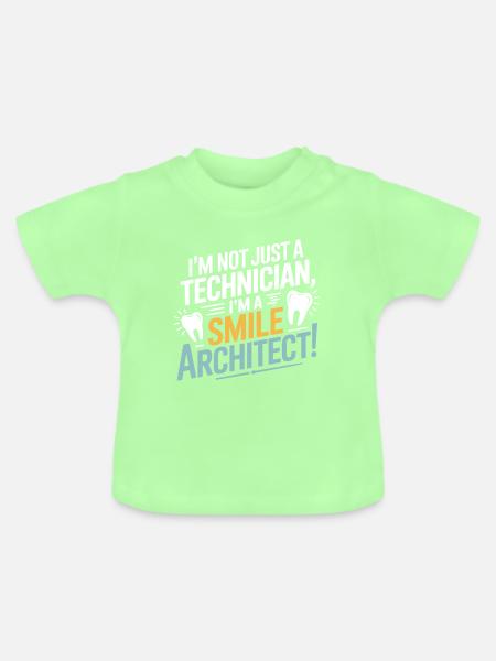 Zahntechniker Einzelkrone - Baby Bio-T-Shirt mit Rundhals - Mintgrün