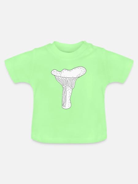 Pfifferlinge Pilze - Baby Bio-T-Shirt mit Rundhals - Mintgrün