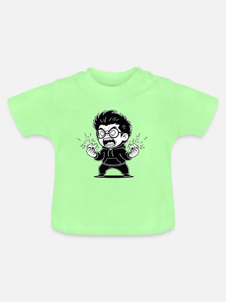 Gamer Anger Controller Zerbrochene Wut - Baby Bio-T-Shirt mit Rundhals - Mintgrün