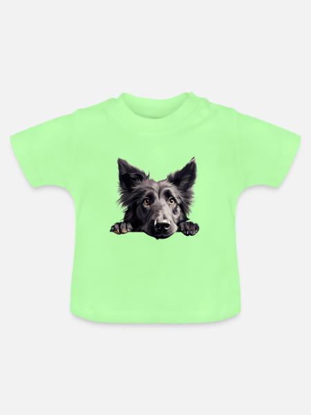 Belgian Sheepdog - Baby Bio-T-Shirt mit Rundhals - Mintgrün