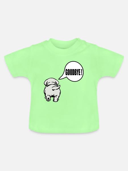 Goodbye Dog Abschied - Baby Bio-T-Shirt mit Rundhals - Mintgrün