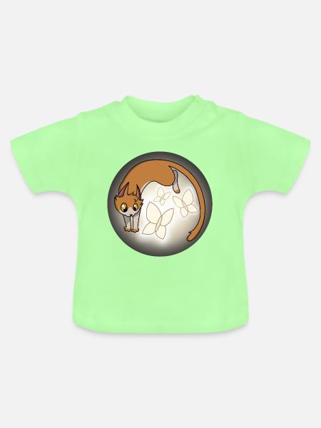 Schnurrhaare des Lichts - Baby Bio-T-Shirt mit Rundhals - Mintgrün