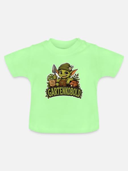 Gartenkobold - Baby Bio-T-Shirt mit Rundhals - Mintgrün