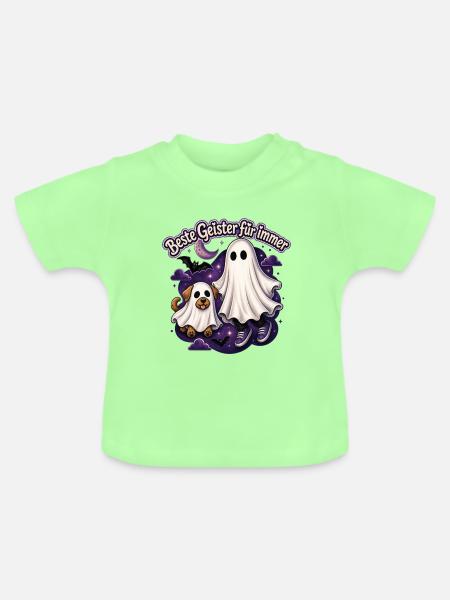 Geister-Bande - Baby Bio-T-Shirt mit Rundhals - Mintgrün