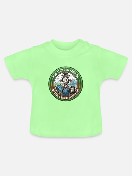 Lustige, kluge Ziege Hightech-Algorithmen-Meme - Baby Bio-T-Shirt mit Rundhals - Mintgrün