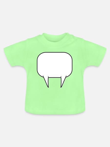 Sprechblase doppelt - Baby Bio-T-Shirt mit Rundhals - Mintgrün