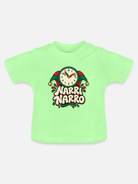 Narri Narro Fasnet 11:11 T-Shirt - Baby Bio-T-Shirt mit Rundhals - Mintgrün