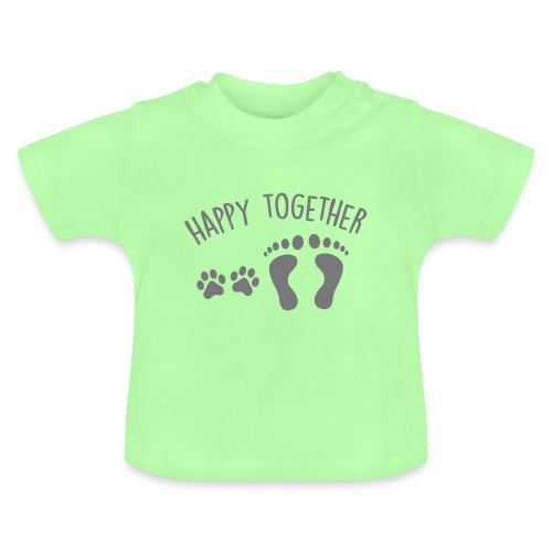 happy together dog - Baby Bio-T-Shirt mit Rundhals