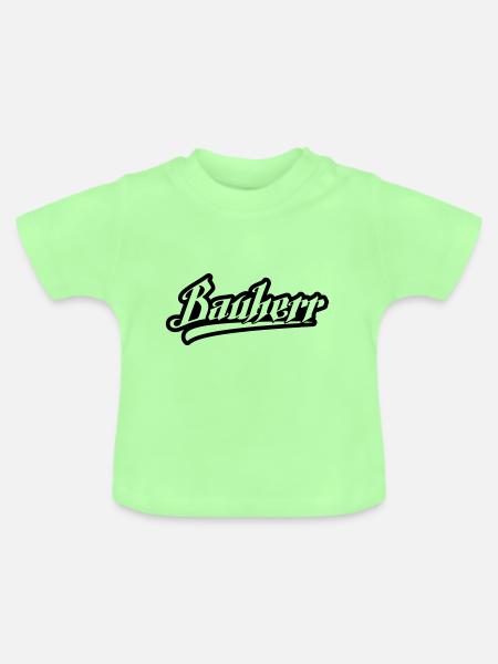bauherr - Baby Bio-T-Shirt mit Rundhals - Mintgrün