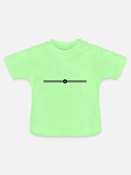 linie stern - Baby Bio-T-Shirt mit Rundhals - Mintgrün