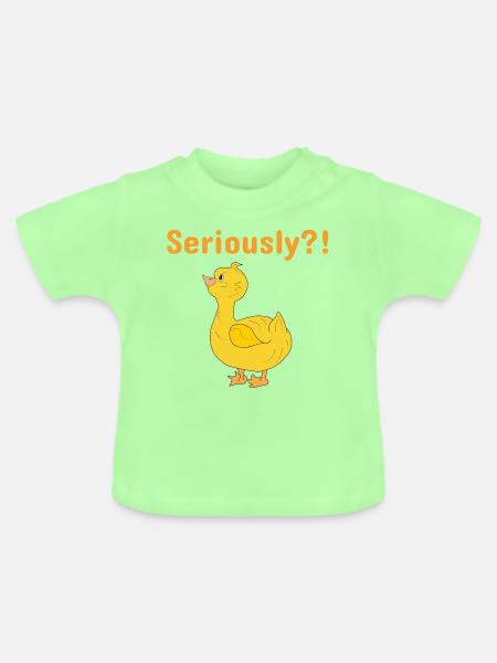 Gelbes Entlein - Baby Bio-T-Shirt mit Rundhals - Mintgrün