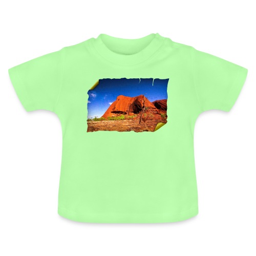 Australien: Roter Felsen auf Schatzkarte - Baby Bio-T-Shirt mit Rundhals