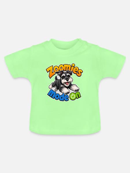Zwergschnauzer - Baby Bio-T-Shirt mit Rundhals - Mintgrün