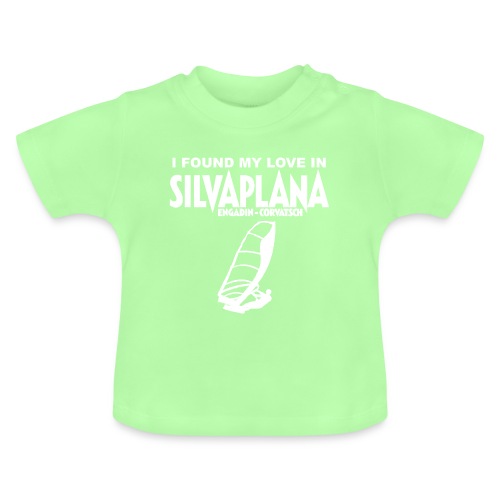 I found my love in Silvaplana, Windsurfing - Baby Bio-T-Shirt mit Rundhals