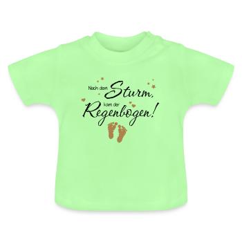 Nach dem Sturm - Baby Bio-T-Shirt mit Rundhals - Mintgrün - Vorne