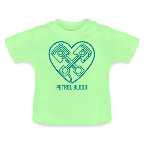 »One Line« Petrol Blood - Baby Bio-T-Shirt mit Rundhals