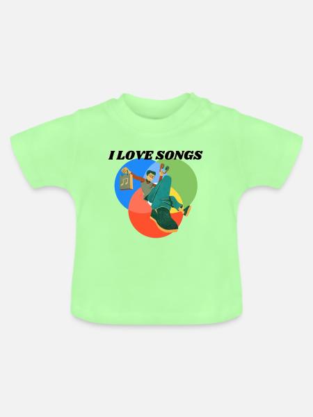 I LIKE SONGS - Baby Bio-T-Shirt mit Rundhals - Mintgrün