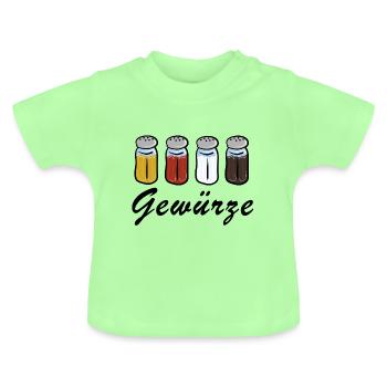 Gewürze / Salz Pfeffer Chilli Curry - Baby Bio-T-Shirt mit Rundhals - Mintgrün - Vorne
