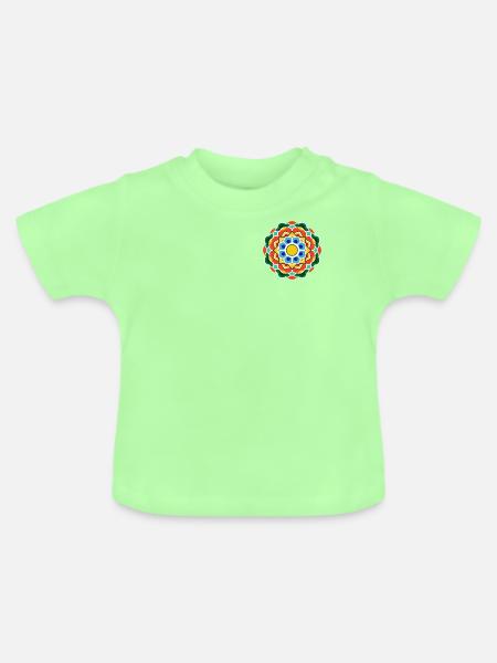 Dancheong 단청 - single (Ver.7) - Baby Bio-T-Shirt mit Rundhals - Mintgrün
