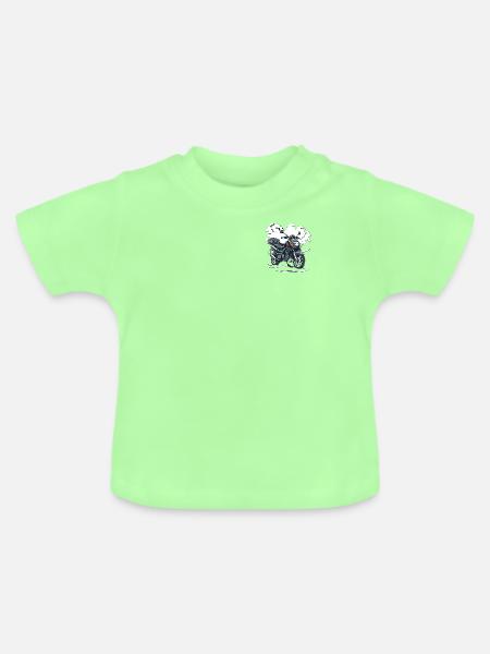 Motorradimpuls - Baby Bio-T-Shirt mit Rundhals - Mintgrün