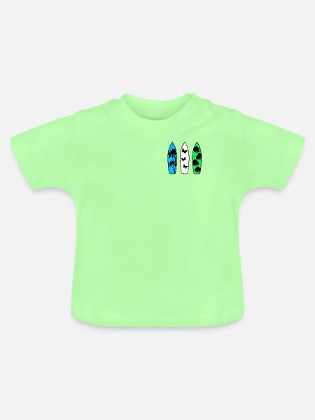 Surfboards - Baby Bio-T-Shirt mit Rundhals - Mintgrün