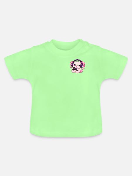 Gaming-Lotl - Baby Bio-T-Shirt mit Rundhals - Mintgrün