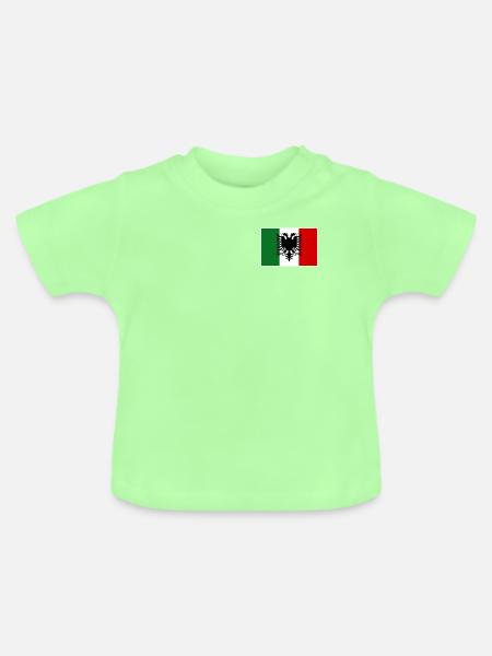 Albanien Italien Arbresh Flagge  - Baby Bio-T-Shirt mit Rundhals - Mintgrün