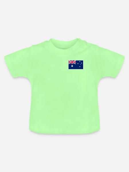 Australia Flag Classic Frame - Baby Bio-T-Shirt mit Rundhals - Mintgrün
