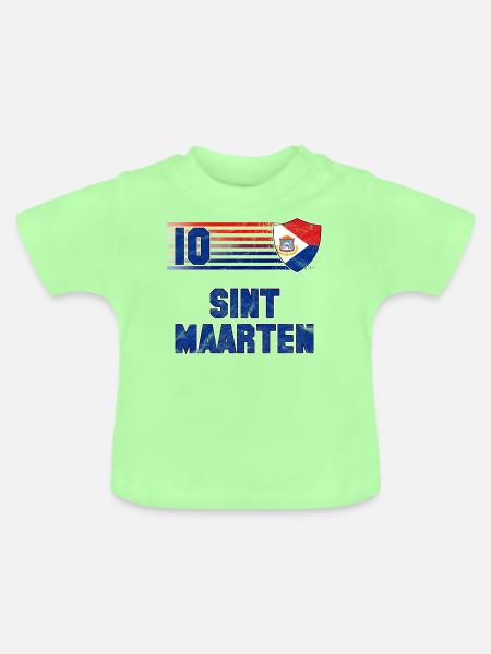 Sint Maarten Fußball Mannschaft - Baby Bio-T-Shirt mit Rundhals - Mintgrün