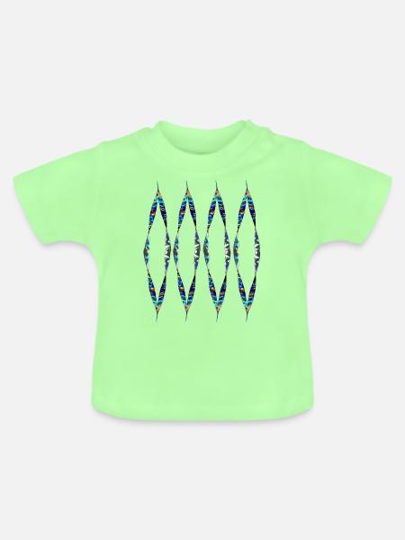 Buntes Design - Baby Bio-T-Shirt mit Rundhals - Mintgrün