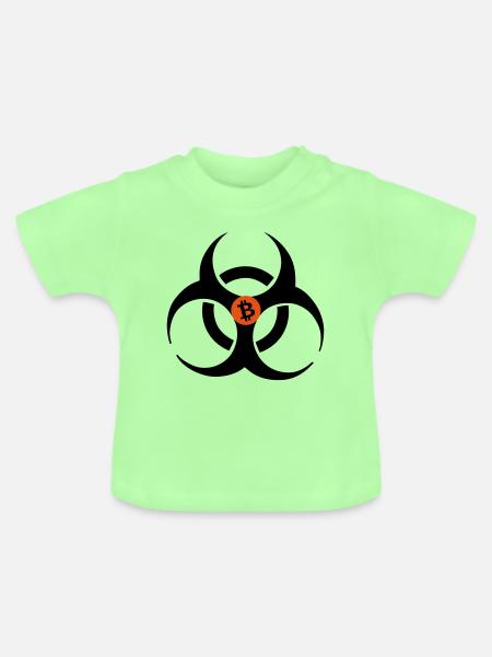 bitcoin - Baby Bio-T-Shirt mit Rundhals - Mintgrün