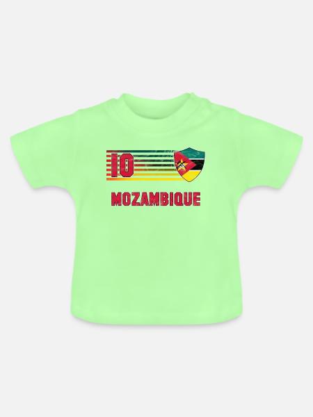 Mosambik Fußball Mannschaft - Baby Bio-T-Shirt mit Rundhals - Mintgrün