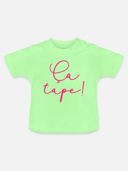 Es trifft – Welche Hitze - Baby Bio-T-Shirt mit Rundhals - Mintgrün