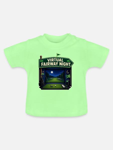VIRTUAL FAIRWAY NIGHT - Baby Bio-T-Shirt mit Rundhals - Mintgrün