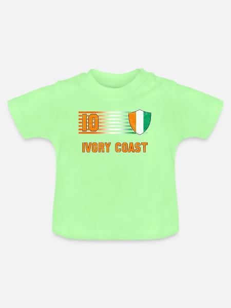 Elfenbeinküste Fußball Mannschaft - Baby Bio-T-Shirt mit Rundhals - Mintgrün