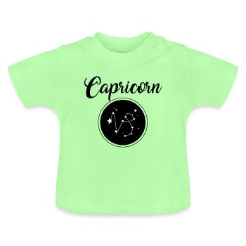 Capricorne Capricorne - T-shirt bio col rond Bébé - vert menthe - Devant