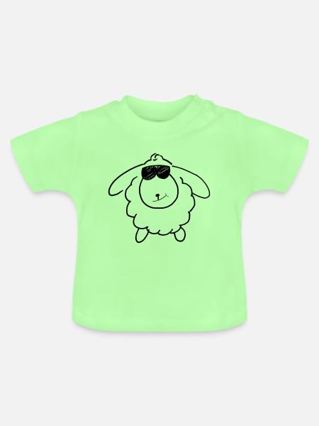 Cool Schaf Geschenkidee - Baby Bio-T-Shirt mit Rundhals - Mintgrün