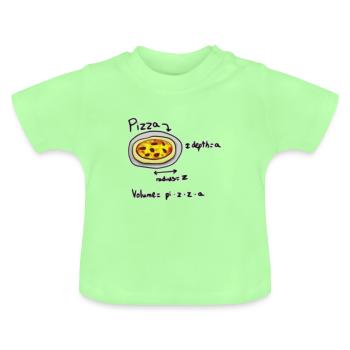 pizza mathe nerd - Baby Bio-T-Shirt mit Rundhals - Mintgrün - Vorne