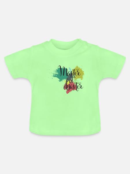 Master of Disaster - Baby Bio-T-Shirt mit Rundhals - Mintgrün