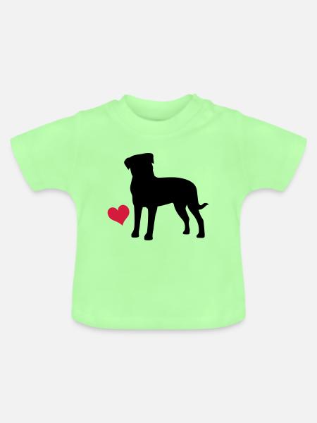 Rottweiler - Baby Bio-T-Shirt mit Rundhals - Mintgrün