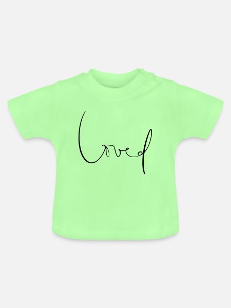 LOVED - Baby Bio-T-Shirt mit Rundhals - Mintgrün