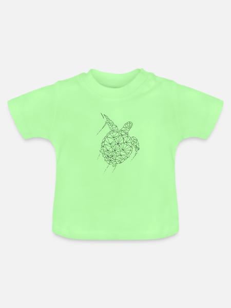 Schildkröte - Baby Bio-T-Shirt mit Rundhals - Mintgrün