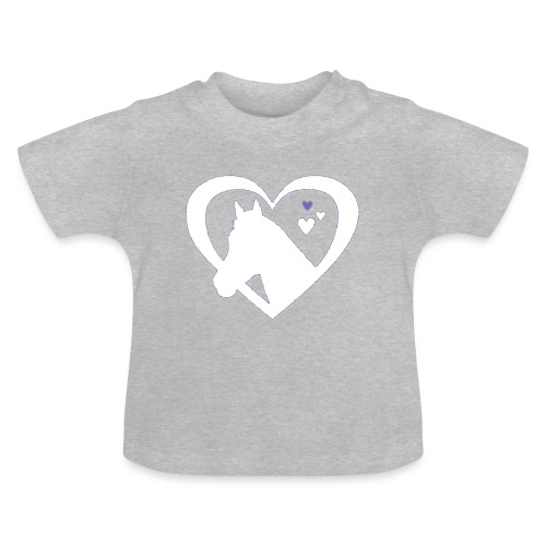 horse heart - Baby biologisch T-shirt met ronde hals