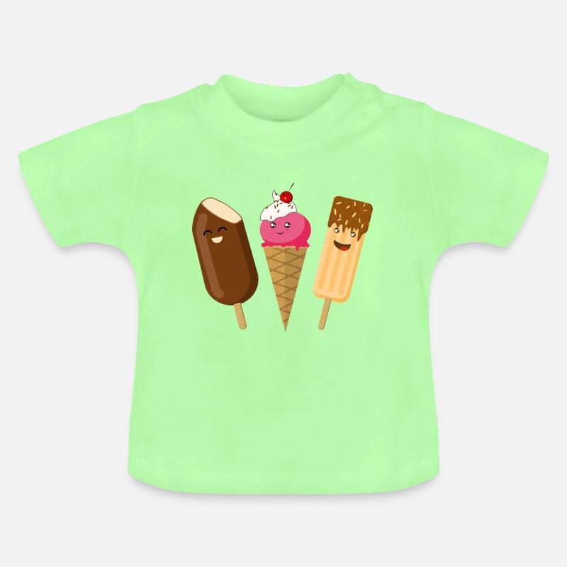 Trois de glace - T-shirt bio col rond Bébé - vert menthe