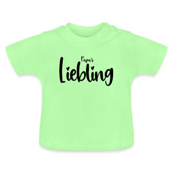Papa´s Liebling - Baby Bio-T-Shirt mit Rundhals - Mintgrün - Vorne