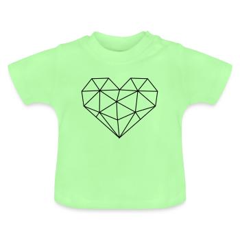 Diamantherz - Baby Bio-T-Shirt mit Rundhals - Mintgrün - Vorne