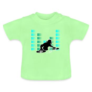 DJ - T-shirt bio col rond Bébé - vert menthe - Devant